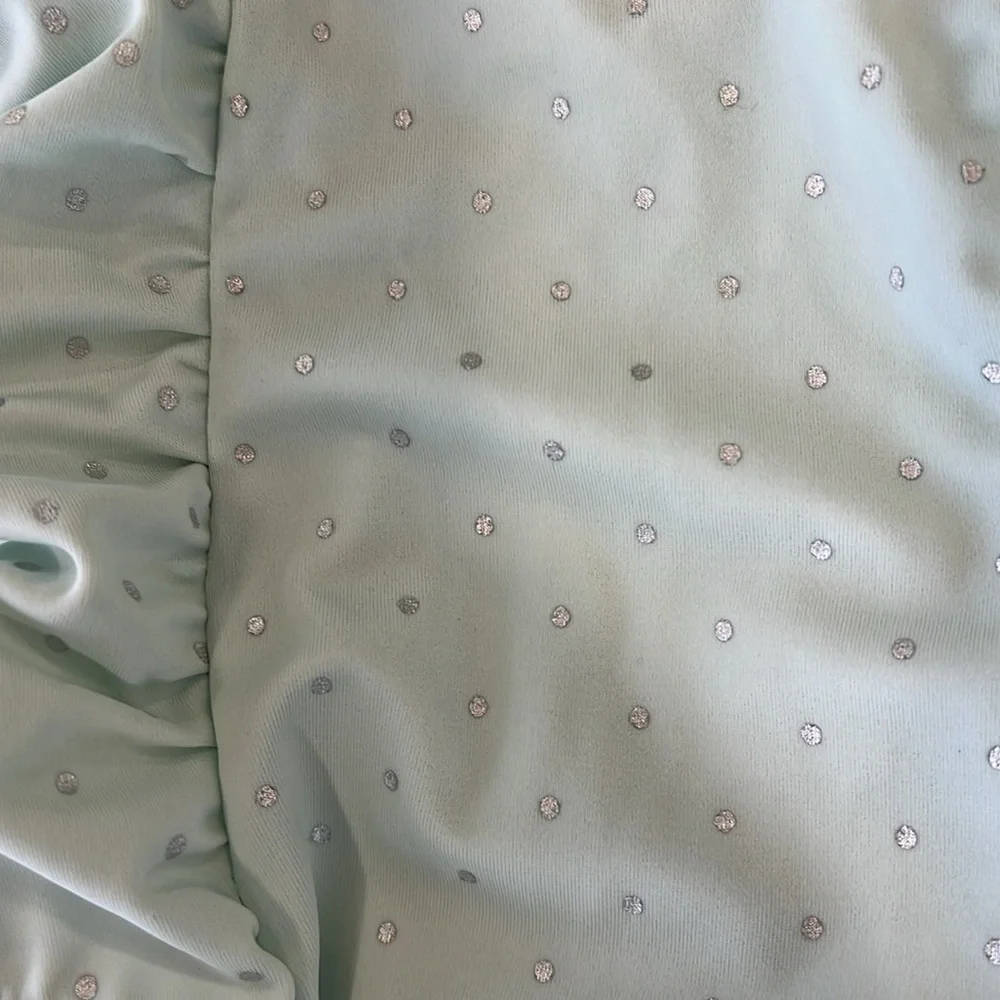 Janie and jack mint silver polka dot retro halter one piece swimsuit
